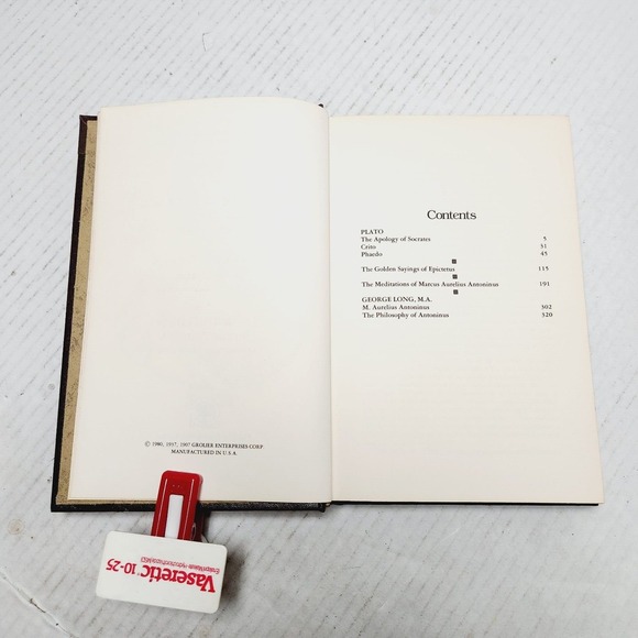 Plato Epictetus Marcus Aurelius The Harvard Classics Collector's Edition 1980 HC - Picture 11 of 14